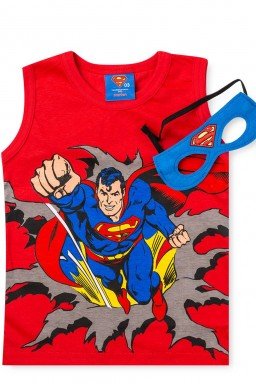 regata super man vermelho