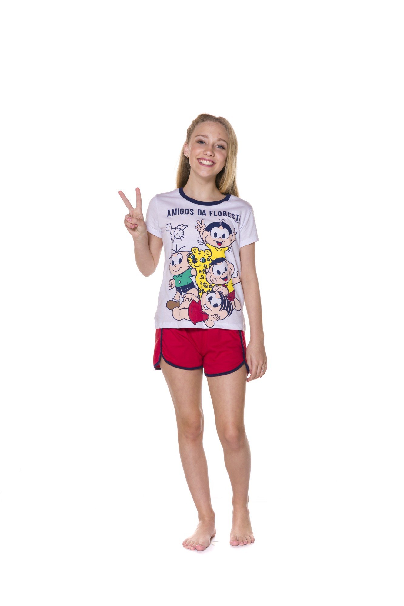 Pijama Juvenil Turma Da Mônica 633 50040004 Branco 5098