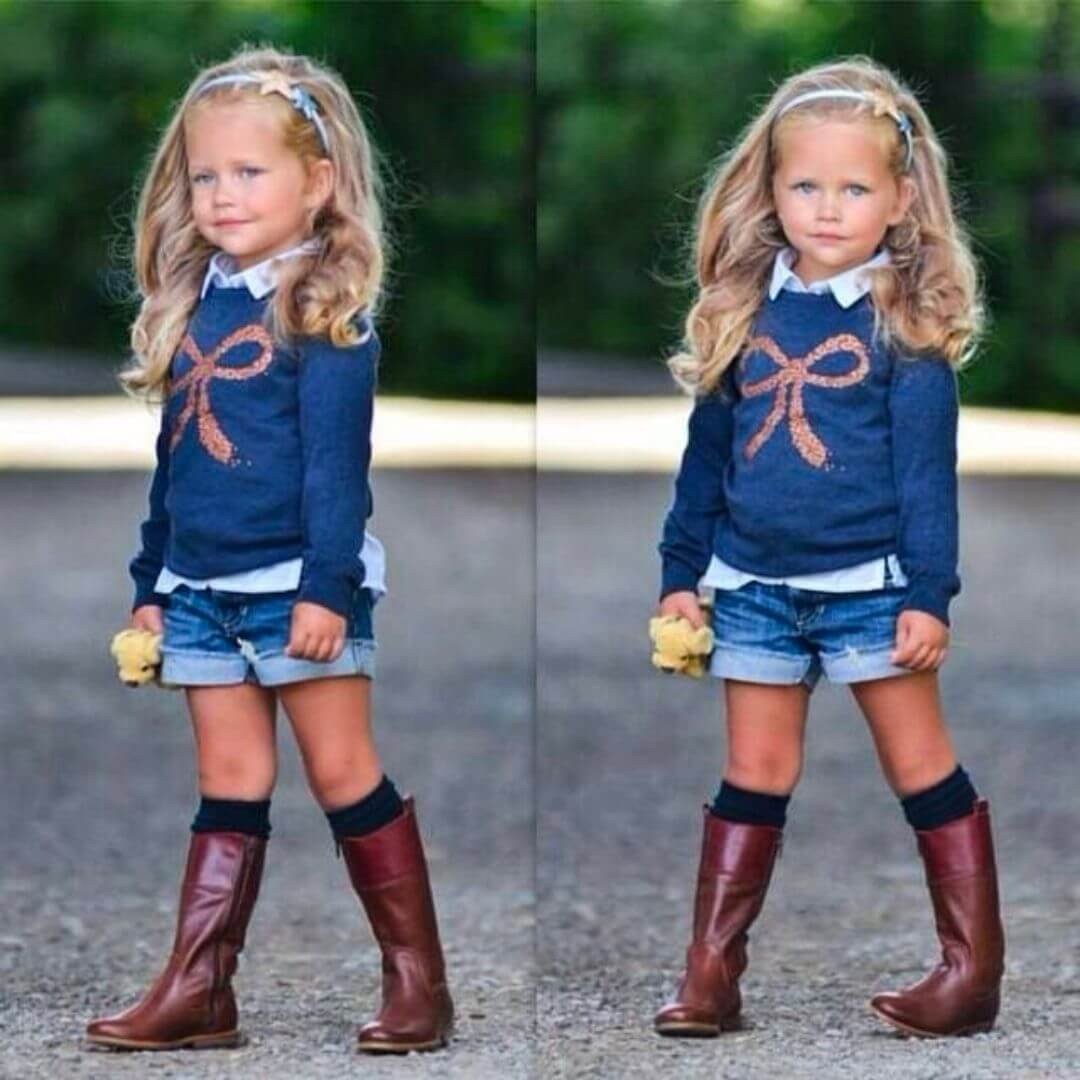 Look Infantil Feminino Bota Inverno