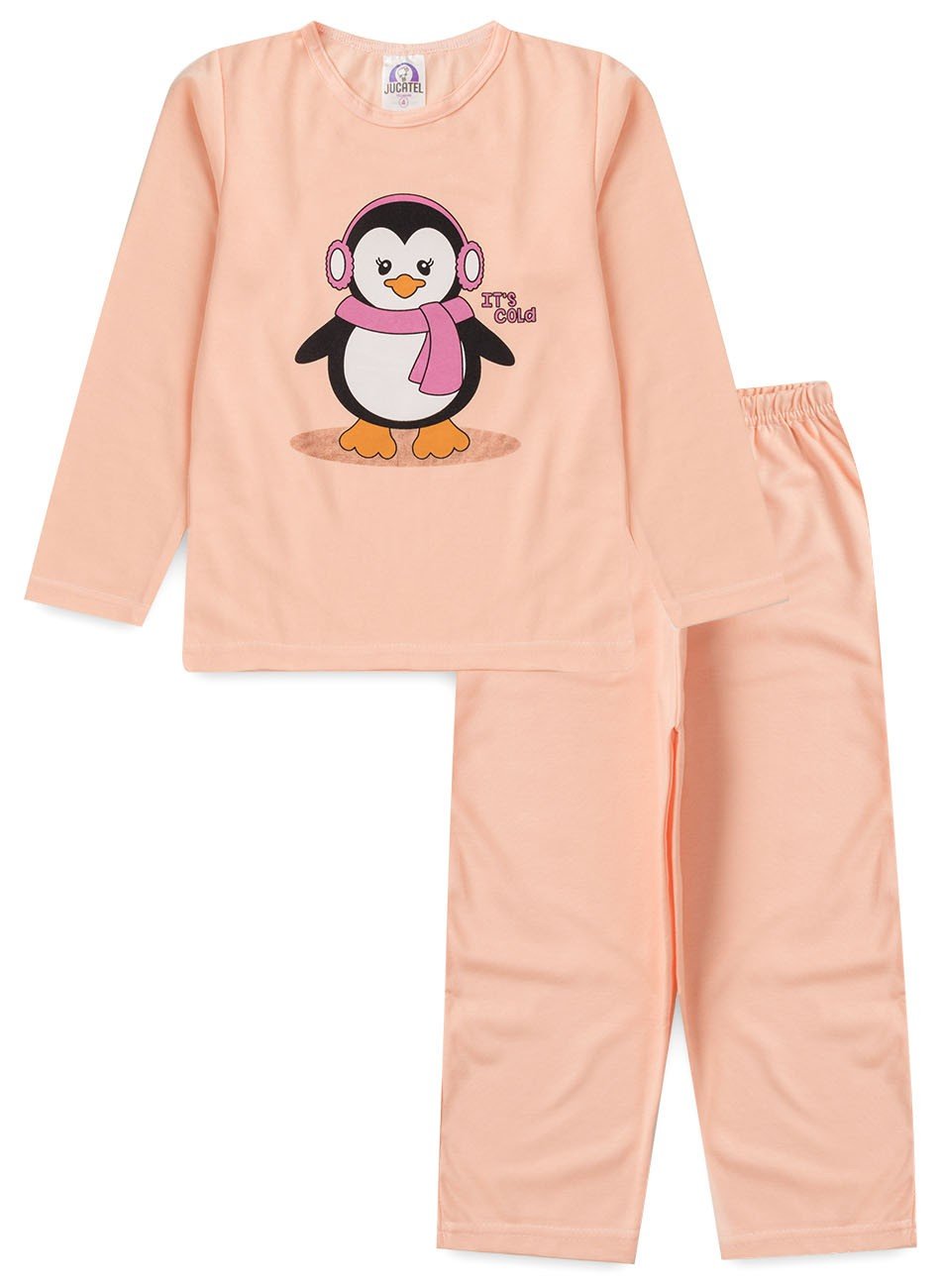 Kit 2 Pijamas Infantil Manga Longa Menina