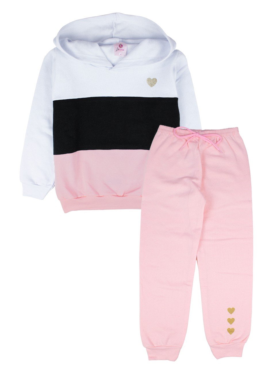 Conjunto de store moletom para meninas