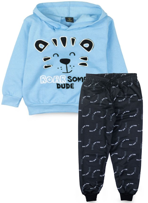 Conjunto Moletom Infantil Menino Tiger Azul