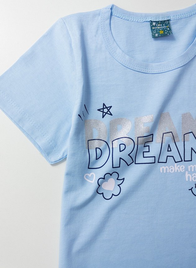 05 pijama infantil feminino dreams azul 1105 ceu estrelado
