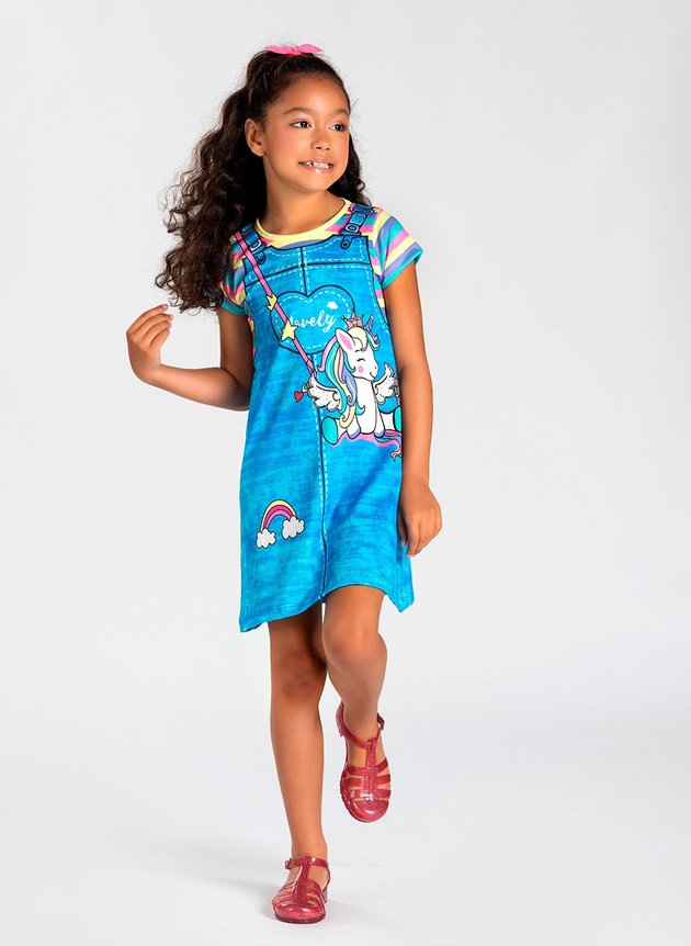 Vestido Infantil Feminino Super Star Mylu