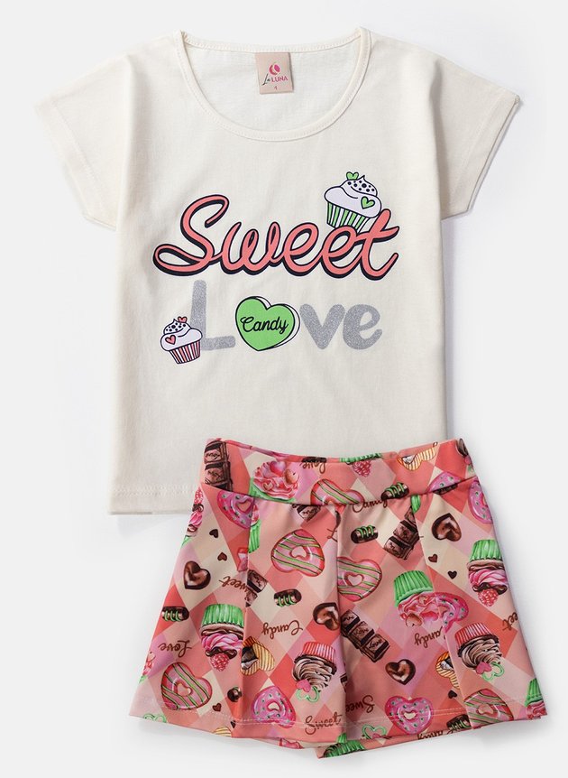 04 conjunto infantil sweet candy love creme 0079 laluna