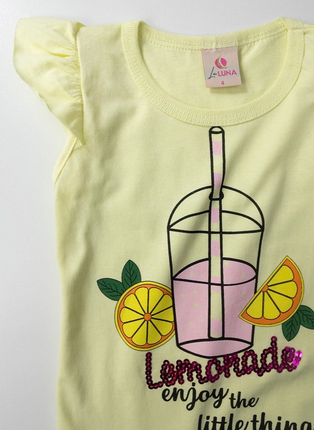 04 conjunto infantil feminino lemonade amarelo 448 laluna