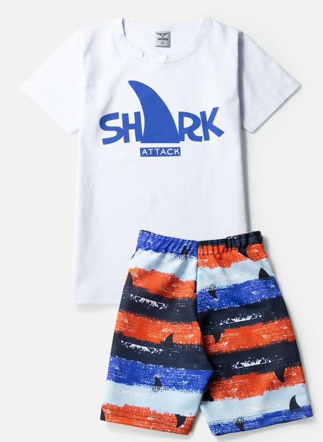 05 conjunto infantil masculino shark 0246 keki boys